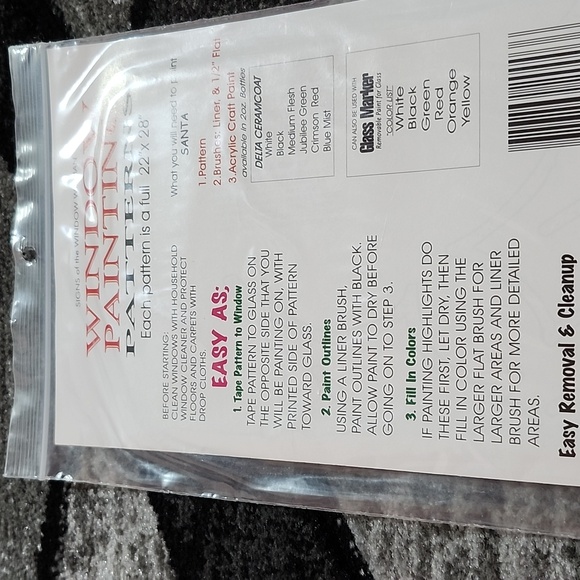 VINTAGE 1998 SANTA WINDOW PAINTING PATTERN HOME BUSINESS DISPLAY 22"X28" - Picture 6 of 11